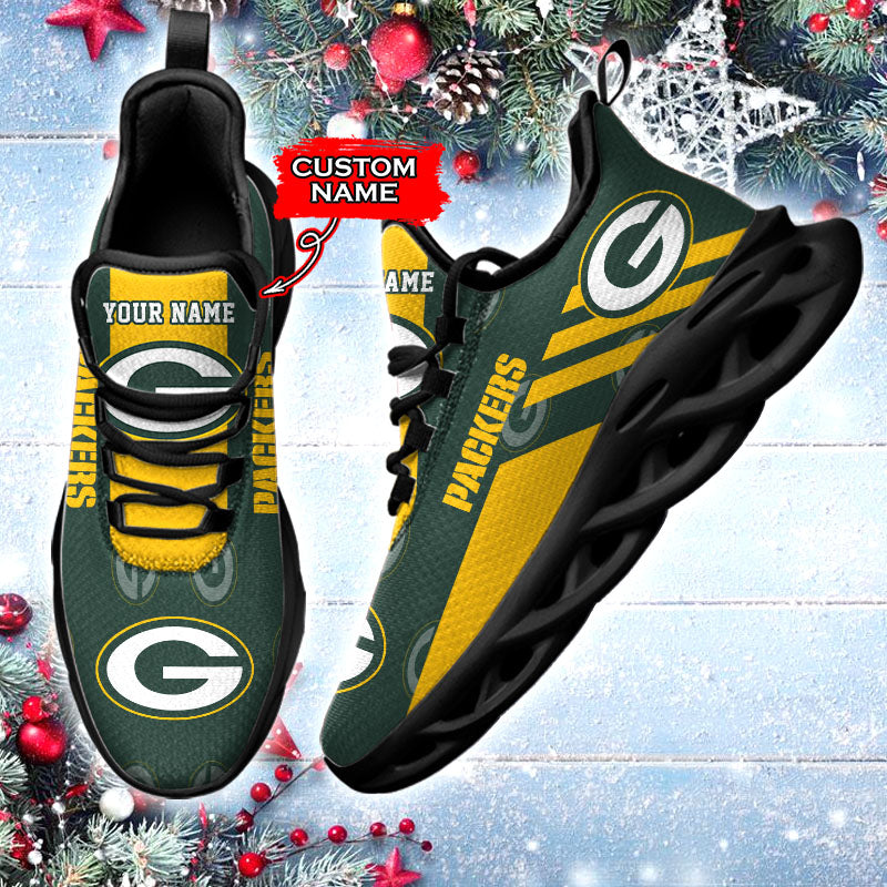 Ideafootwear Green Bay Packers NFL Max Soul Shoes Sneakers For Men And Women