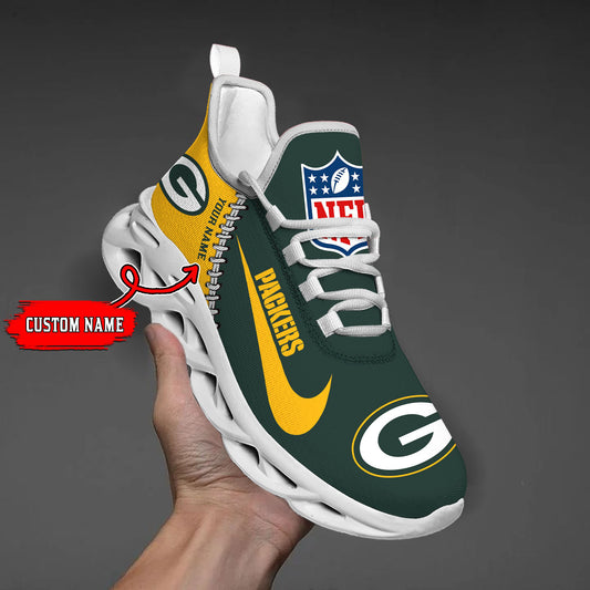 Ideafootwear Green Bay Packers NFL Max Soul Shoes Sneakers For Men And Women