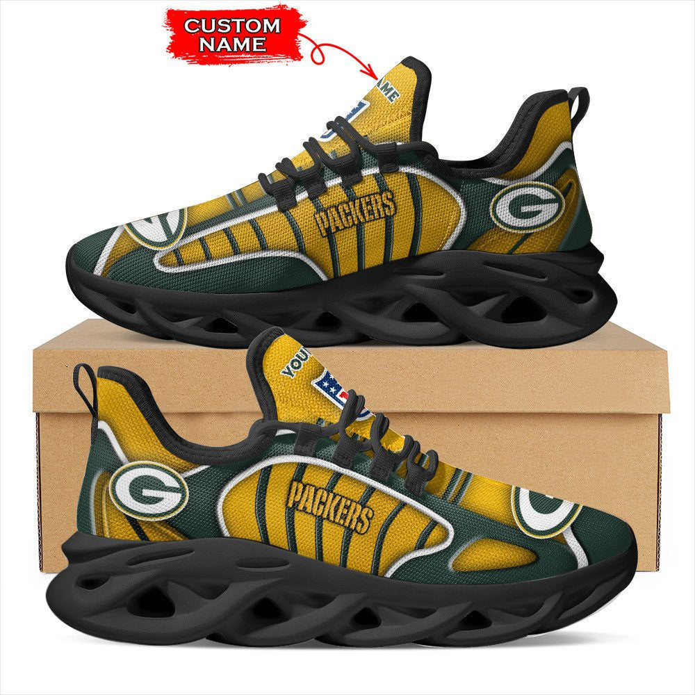 Ideafootwear Green Bay Packers NFL Max Soul Shoes Sneakers For Men And Women