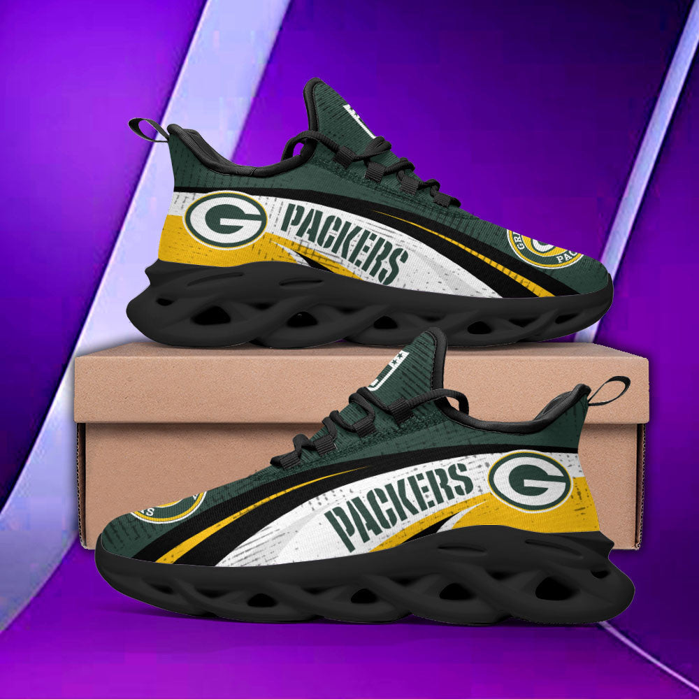 Ideafootwear Green Bay Packers NFL Max Soul Shoes Sneakers For Men And Women