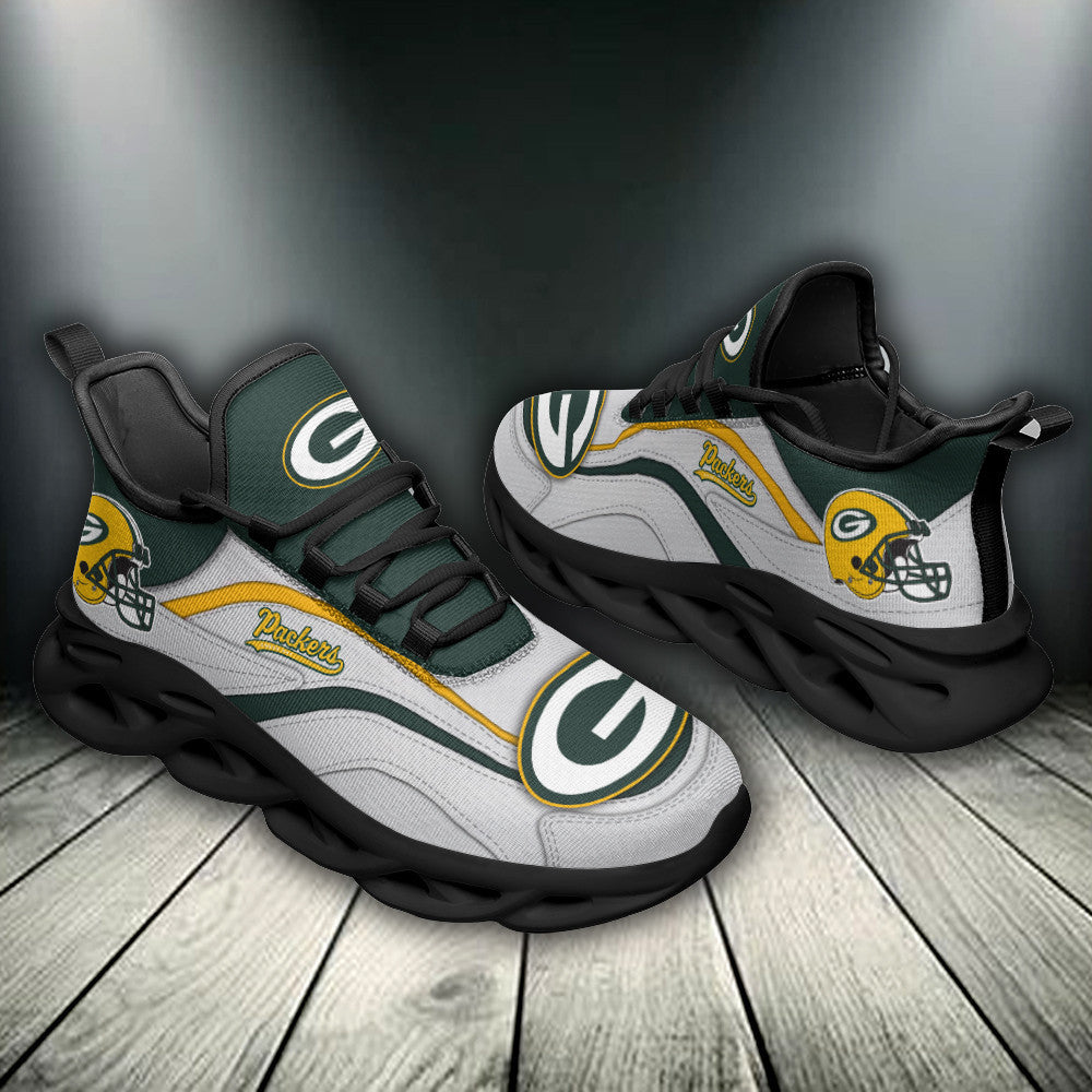 Ideafootwear Green Bay Packers NFL Max Soul Shoes Sneakers For Men And Women