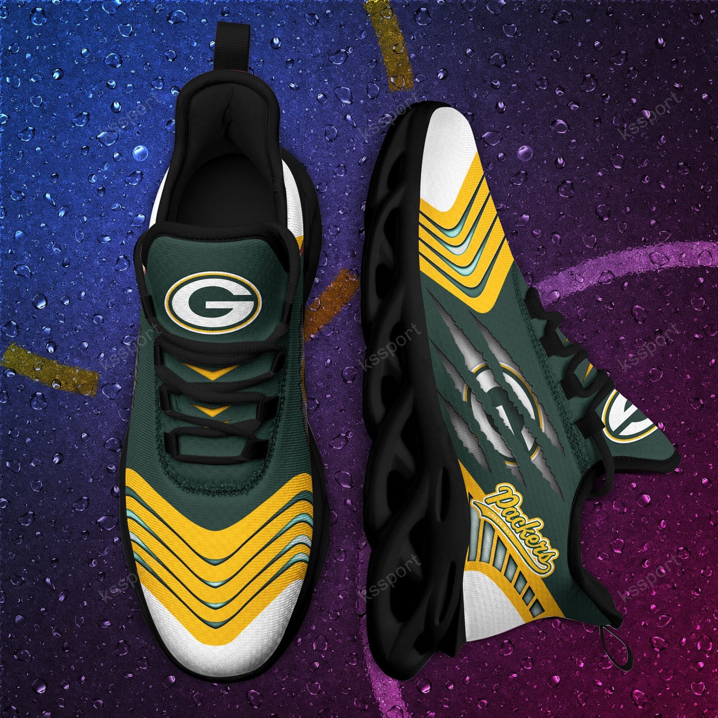 Ideafootwear Green Bay Packers NFL Max Soul Shoes Sneakers For Men And Women