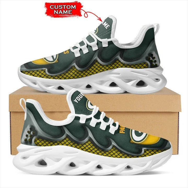 Ideafootwear Green Bay Packers NFL Max Soul Shoes Sneakers For Men And Women
