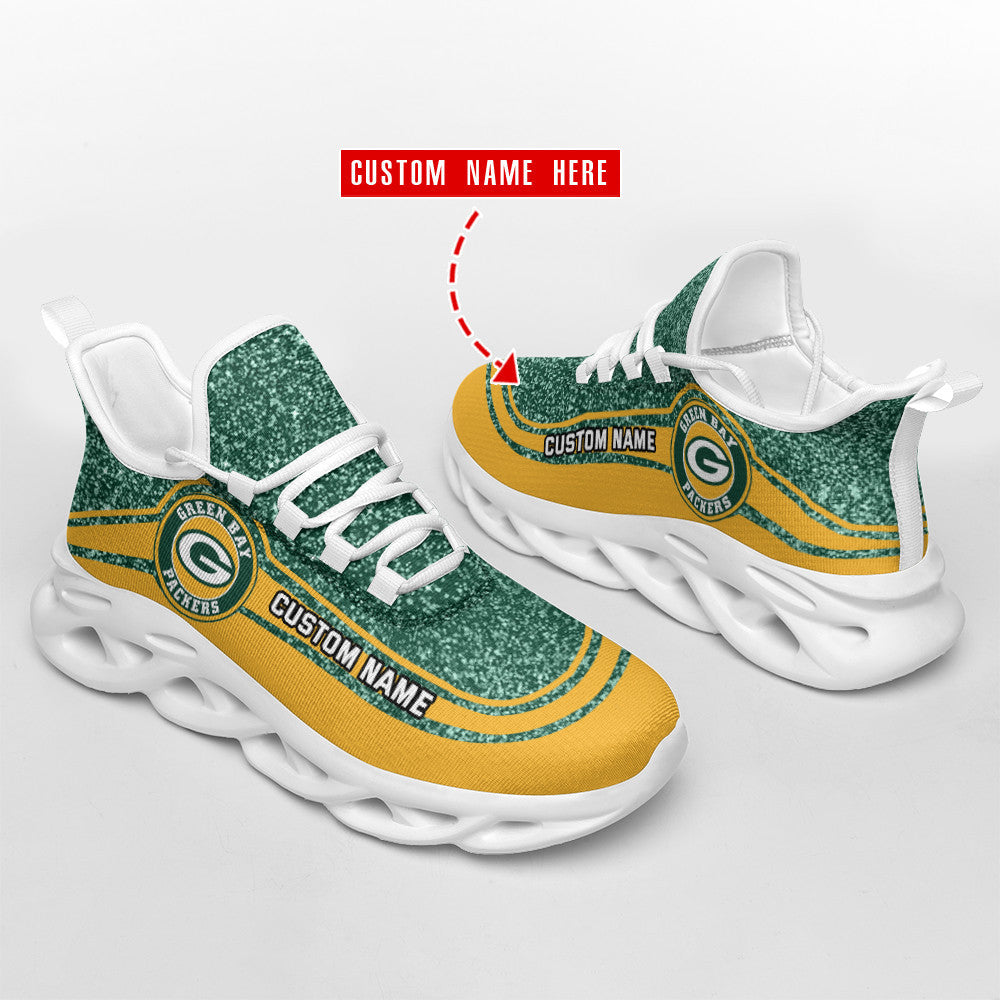 Ideafootwear Green Bay Packers NFL Max Soul Shoes Sneakers For Men And Women