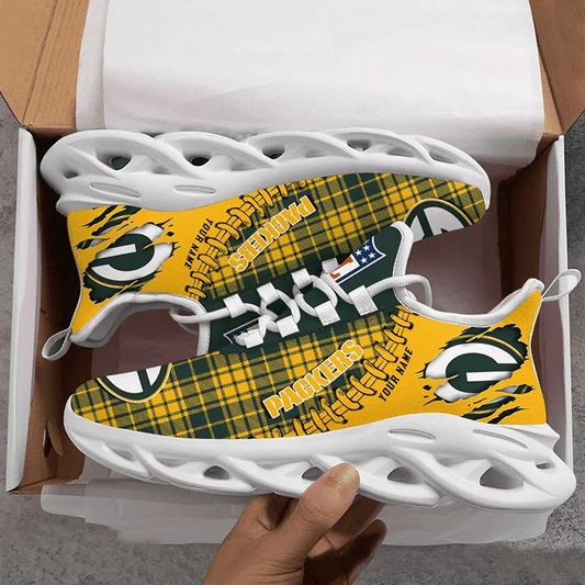 Ideafootwear Green Bay Packers NFL Max Soul Shoes Sneakers For Men And Women