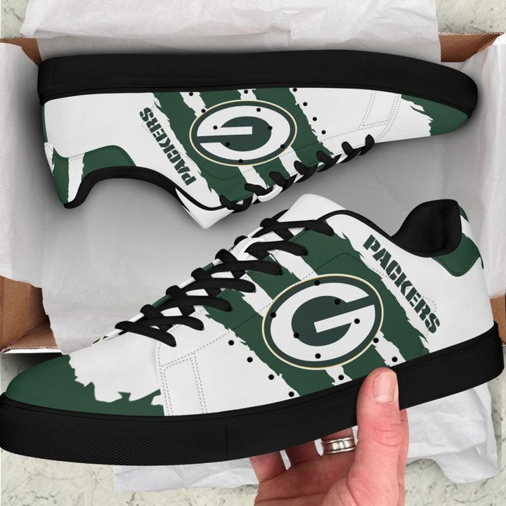 Ideafootwear Green Bay Packers Skate Stan Shoes Sneakes For Men And Women