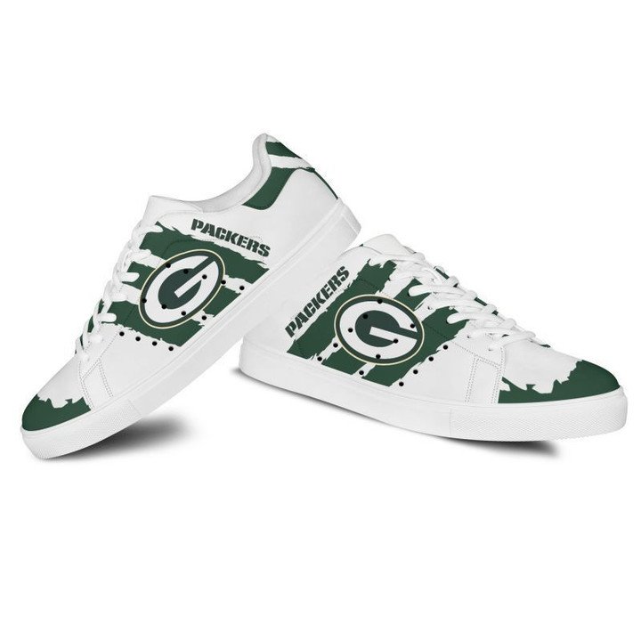Ideafootwear Green Bay Packers Skate Stan Shoes Sneakes For Men And Women