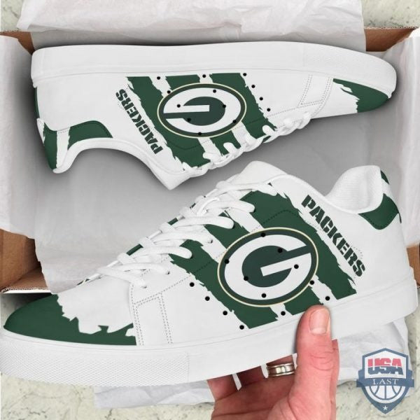 Ideafootwear Green Bay Packers Skate Stan Shoes Sneakes For Men And Women