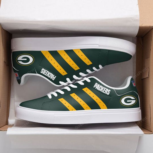 Ideafootwear Green Bay Packers Skate Stan Shoes Sneakes For Men And Women