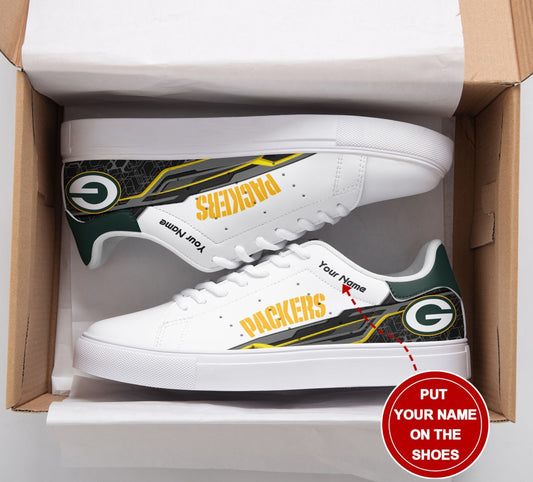Ideafootwear Green Bay Packers Skate Stan Shoes Sneakes For Men And Women