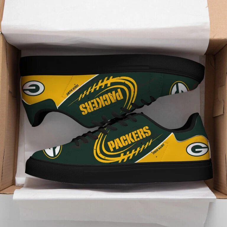 Ideafootwear Green Bay Packers Skate Stan Shoes Sneakes For Men And Women