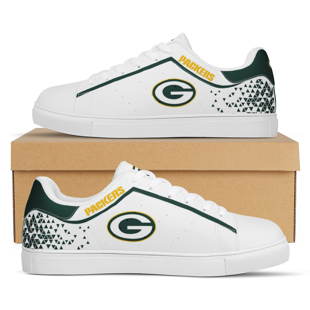 Ideafootwear Green Bay Packers Skate Stan Shoes Sneakes For Men And Women