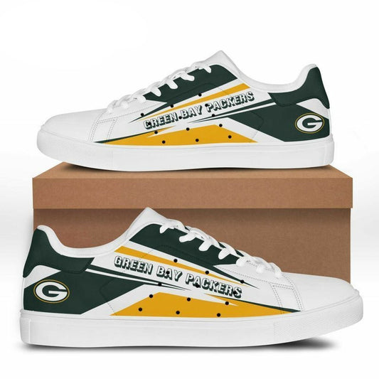 Ideafootwear Green Bay Packers Skate Stan Shoes Sneakes For Men And Women