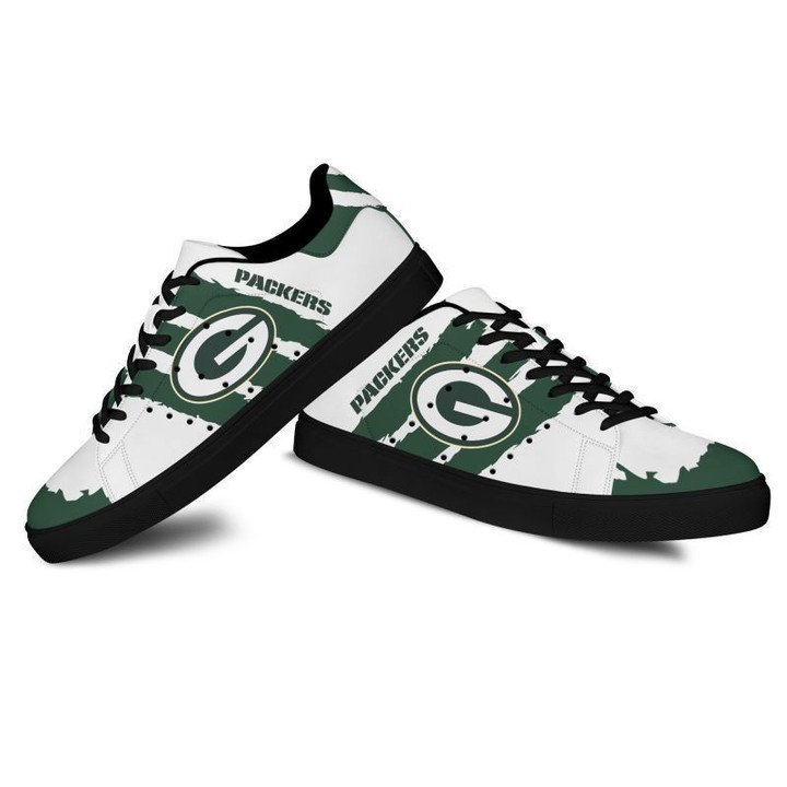 Ideafootwear Green Bay Packers Skate Stan Shoes Sneakes For Men And Women