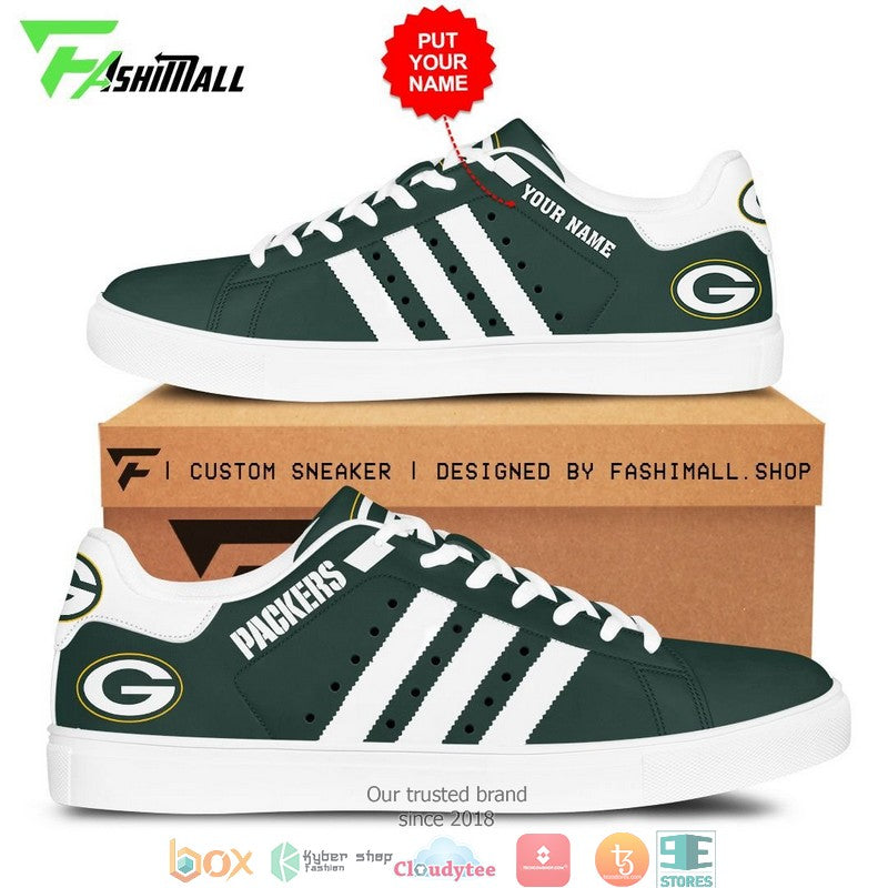 Ideafootwear Green Bay Packers Skate Stan Shoes Sneakes For Men And Women