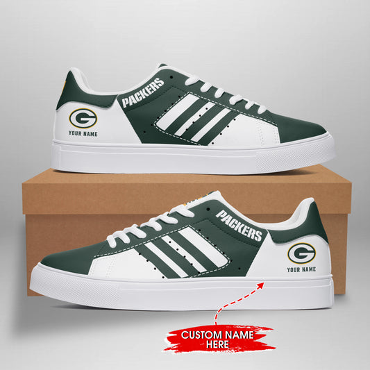 Ideafootwear Green Bay Packers Skate Stan Shoes Sneakes For Men And Women