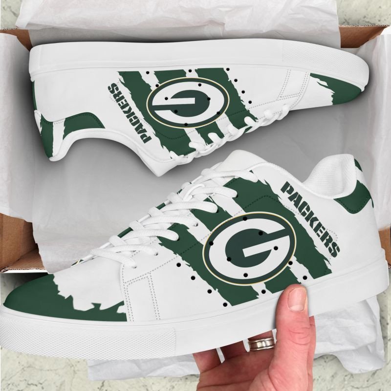 Ideafootwear Green Bay Packers Skate Stan Shoes Sneakes For Men And Women