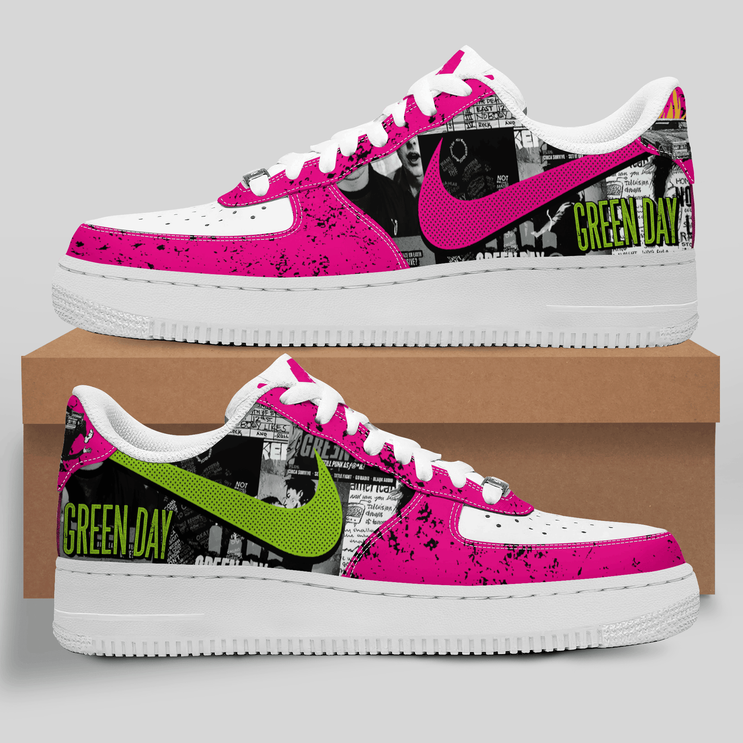 Ideafootwear Green Day Air Low-Top Sneakers Shoes For Men And Women