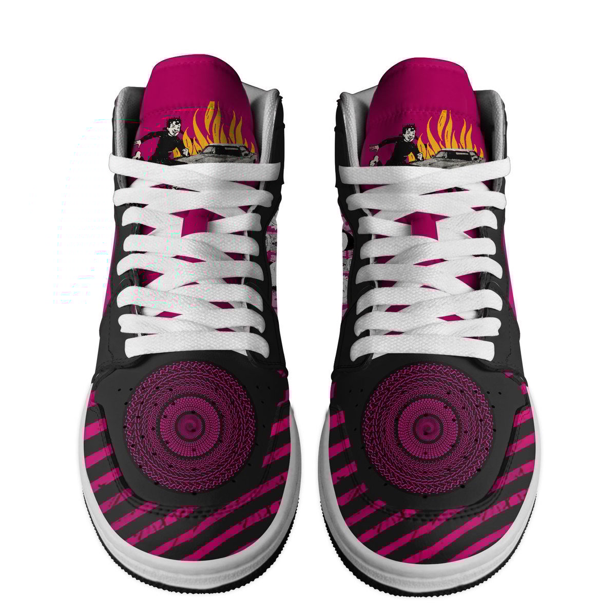 Ideafootwear Green Day AJ1 High Sneakers Shoes For Men And Women