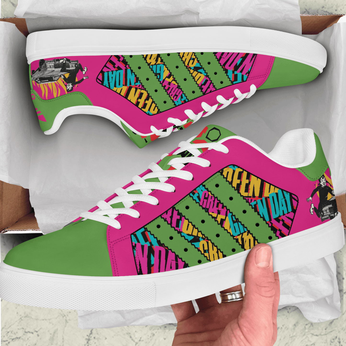 Ideafootwear Green Day Skate Stan Shoes Sneakes For Men And Women