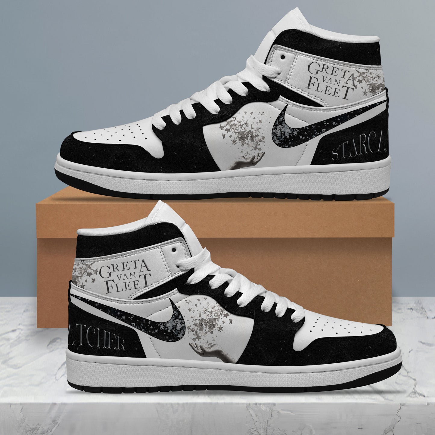 Ideafootwear Greta Van Fleet AJ1 High Sneakers Shoes For Men And Women