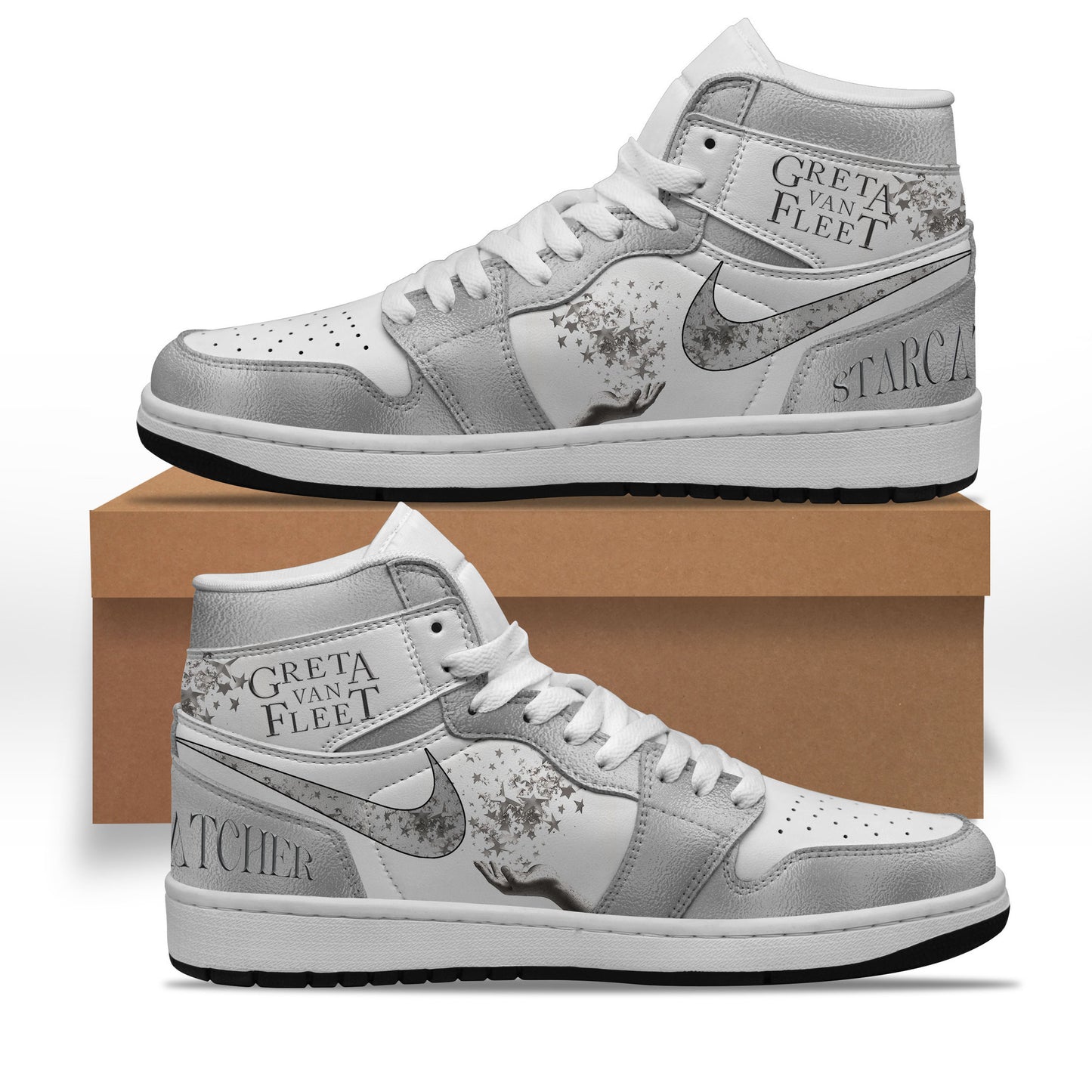 Ideafootwear Greta Van Fleet AJ1 High Sneakers Shoes For Men And Women