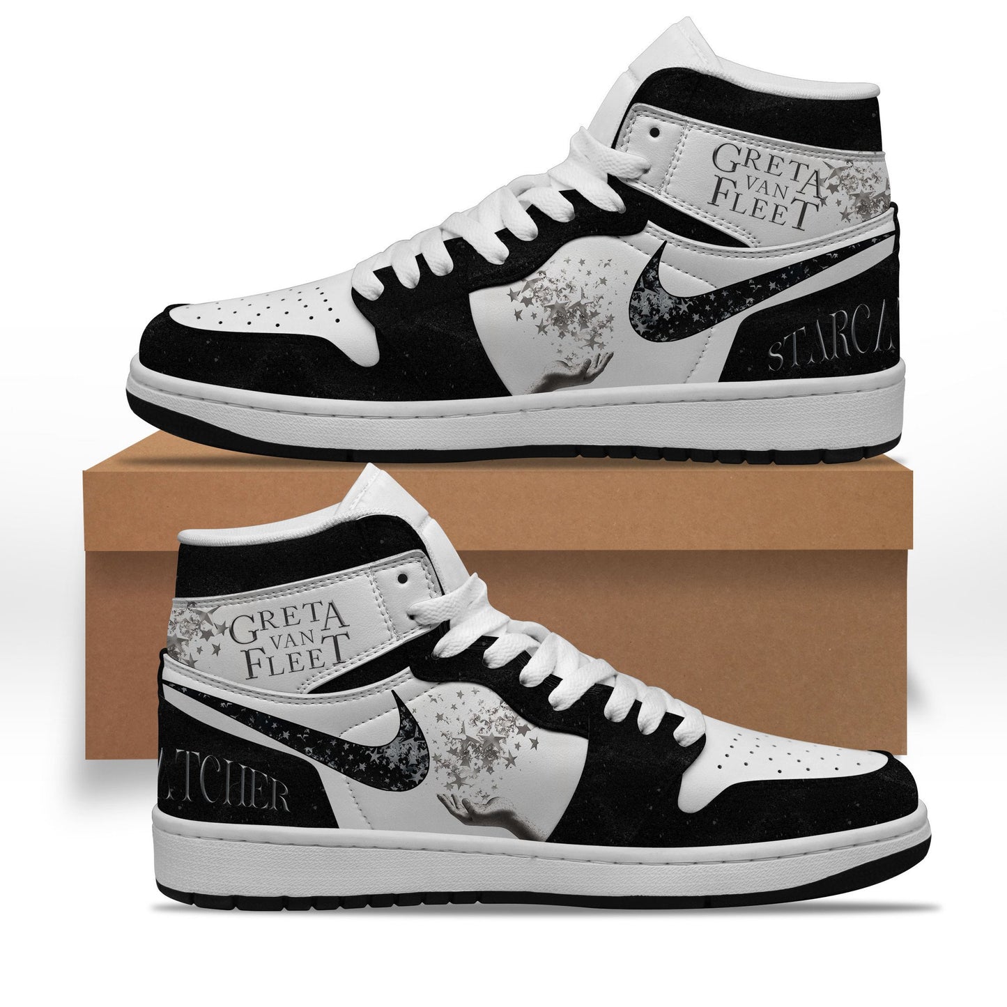 Ideafootwear Greta Van Fleet AJ1 High Sneakers Shoes For Men And Women