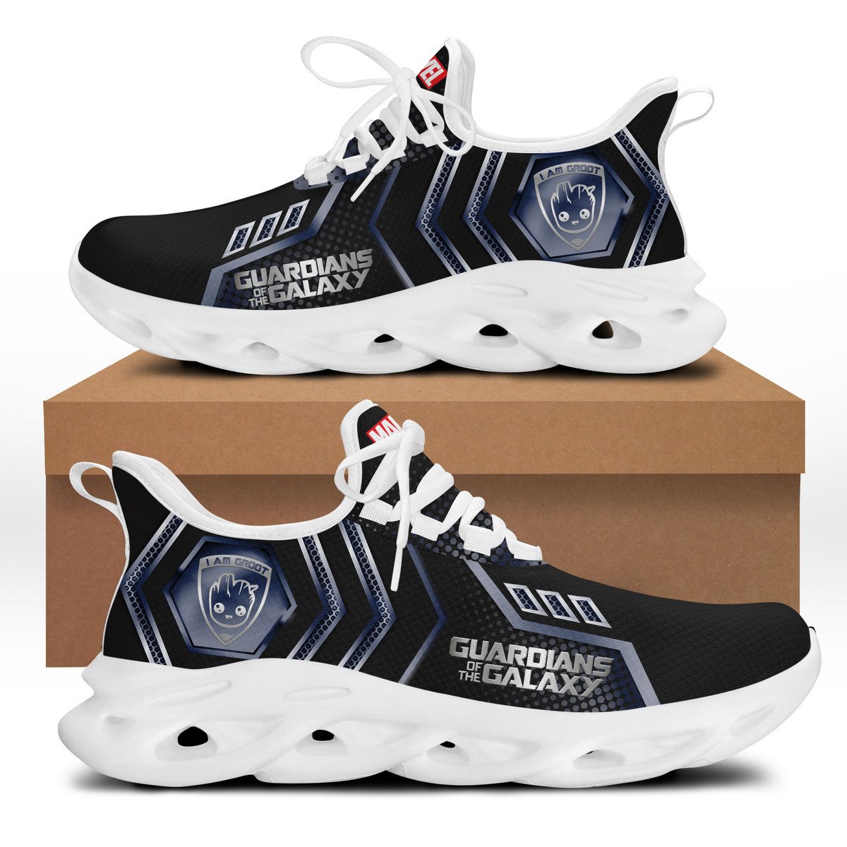 Ideafootwear Guardians of the Galaxy Rocket I Am Groot Max Soul Shoes Sneakers For Men And Women