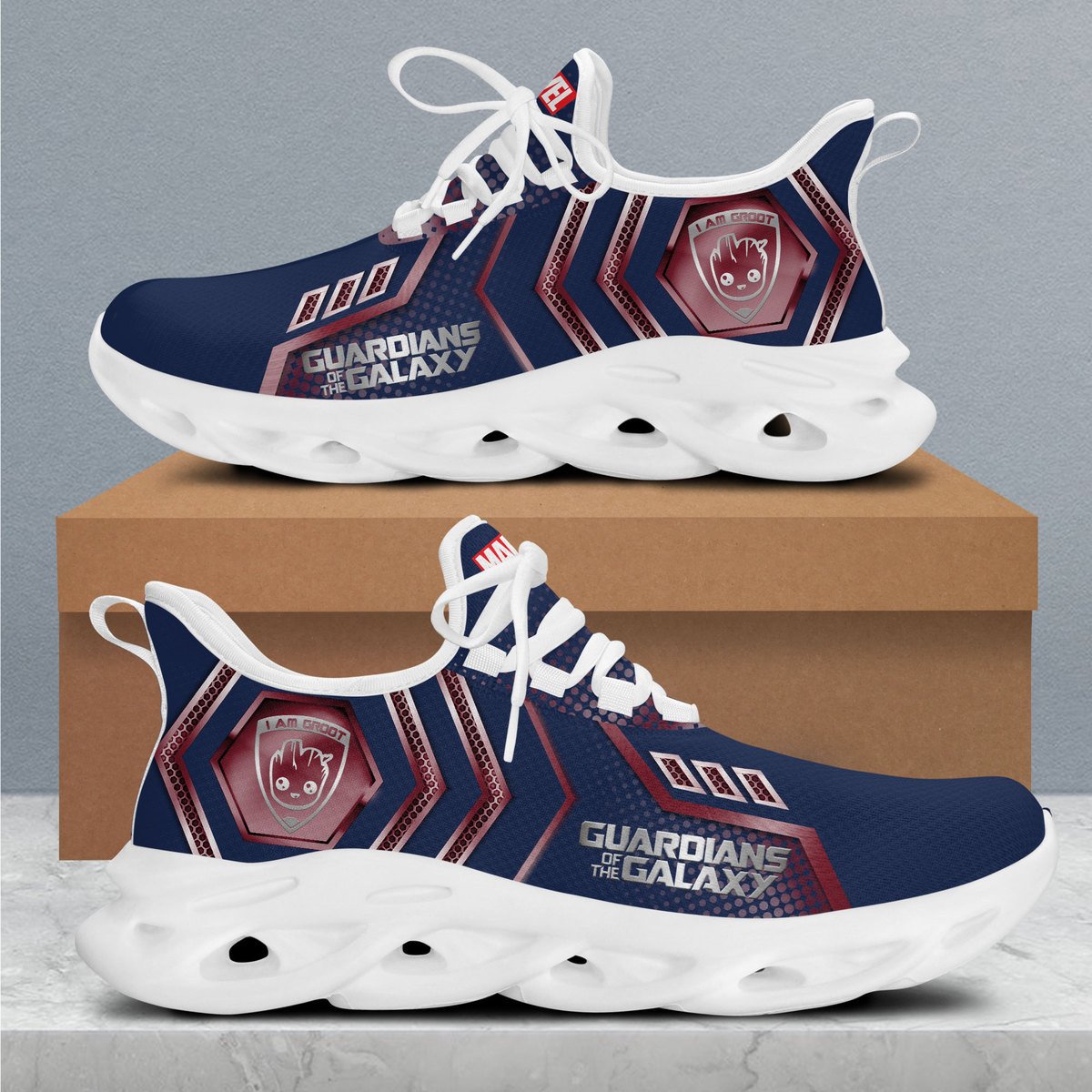 Ideafootwear Guardians of the Galaxy Rocket I Am Groot Max Soul Shoes Sneakers For Men And Women