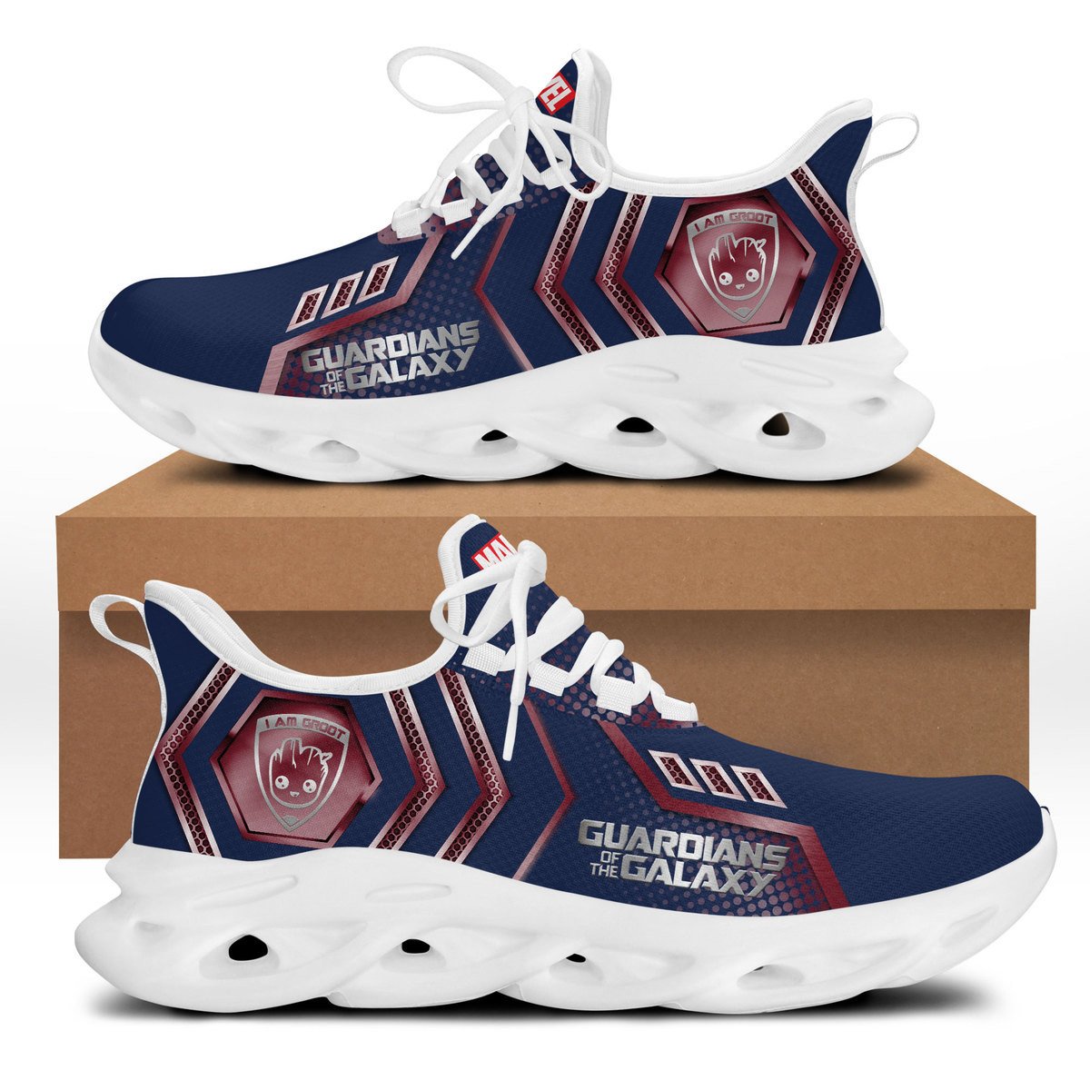 Ideafootwear Guardians of the Galaxy Rocket I Am Groot Max Soul Shoes Sneakers For Men And Women