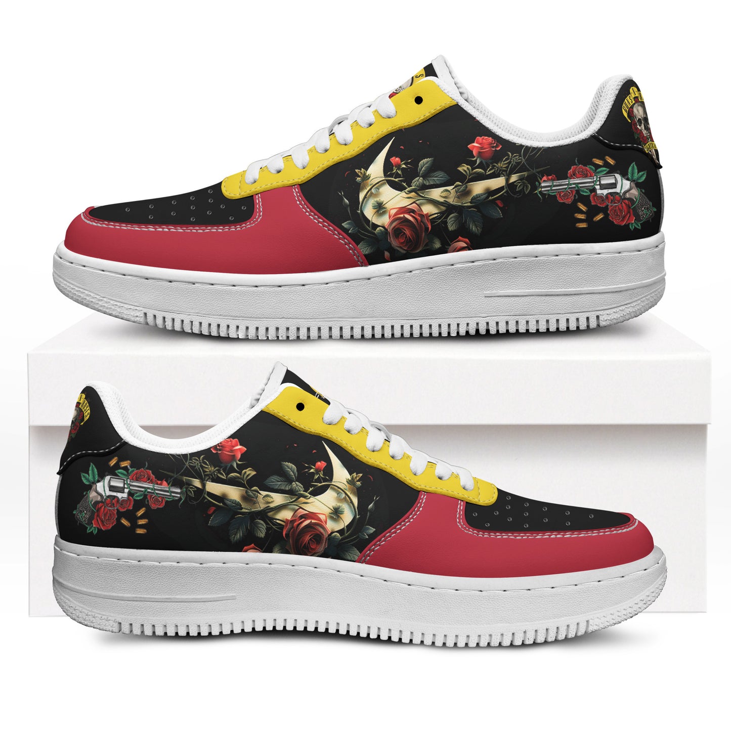 Ideafootwear Guns N' Roses Air Low-Top Sneakers Shoes For Men And Women