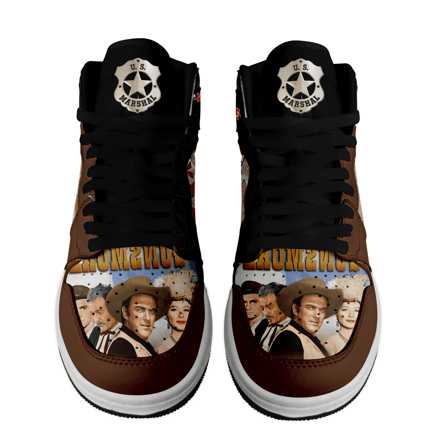 Ideafootwear Gunsmoke AJ1 High Sneakers Shoes For Men And Women