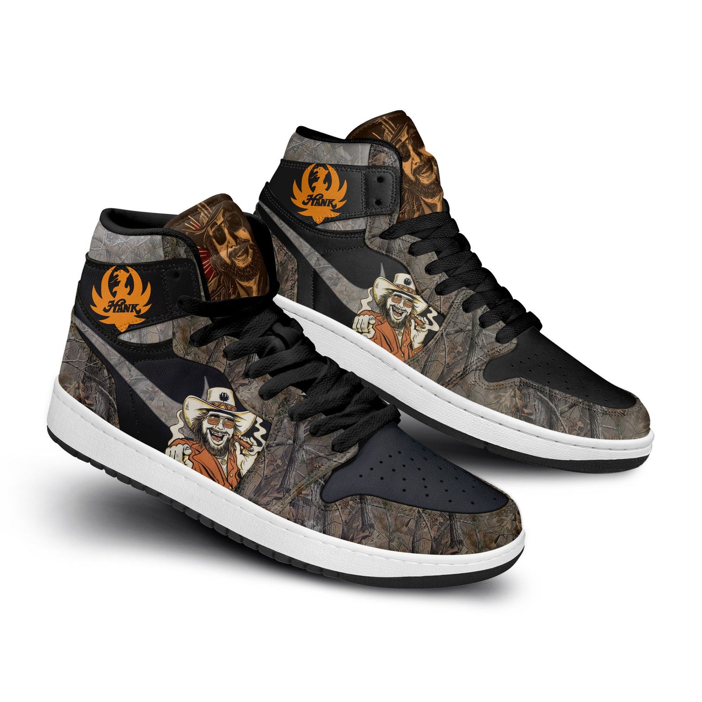 Ideafootwear Hank Williams Jr AJ1 High Sneakers Shoes For Men And Women