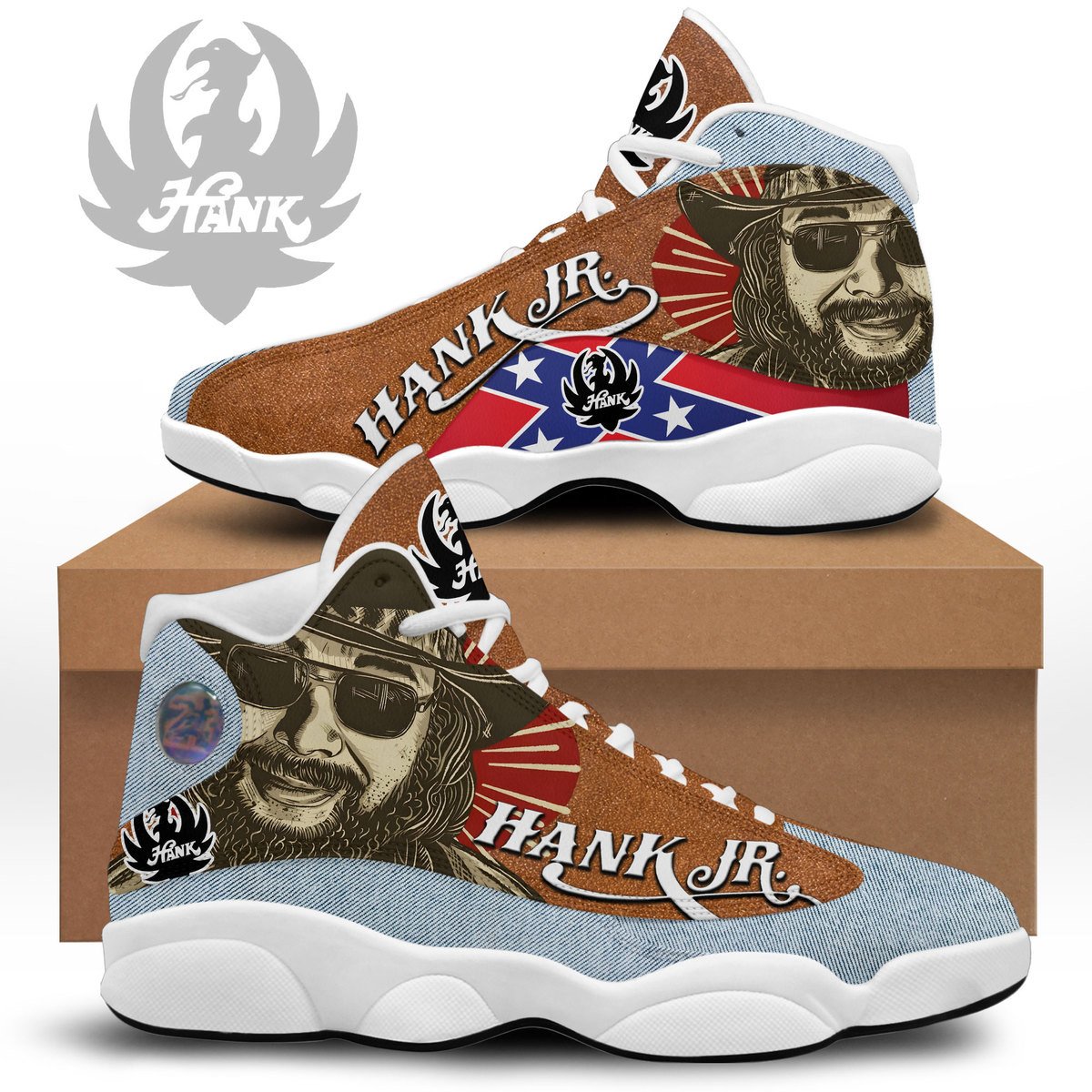 Ideafootwear Hank Williams JR AJ13 Sneakers Shoes For Men And Women