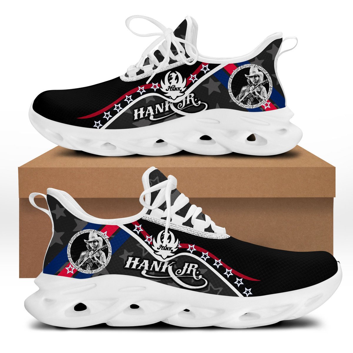 Ideafootwear Hank Williams Jr Max Soul Shoes Sneakers For Men And Women