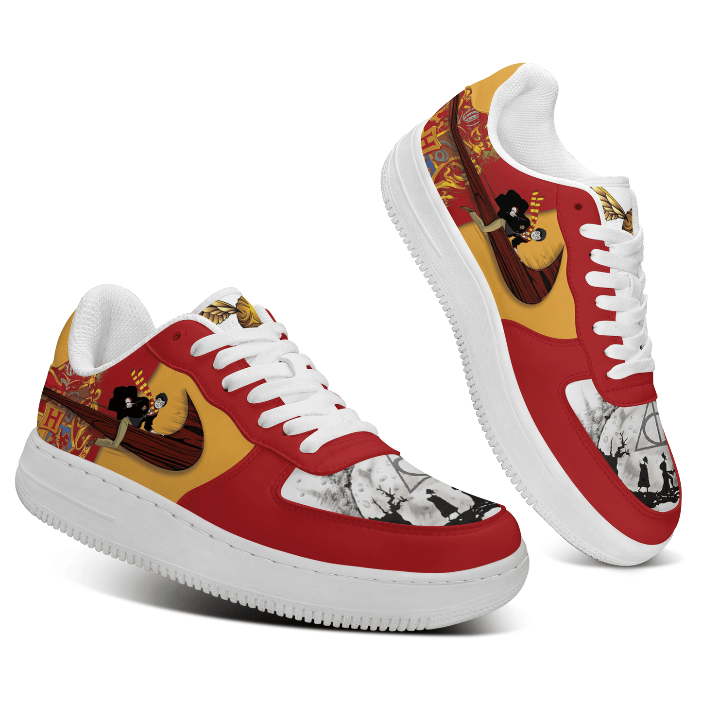 Ideafootwear Harry Potter Air Low-Top Sneakers Shoes For Men And Women