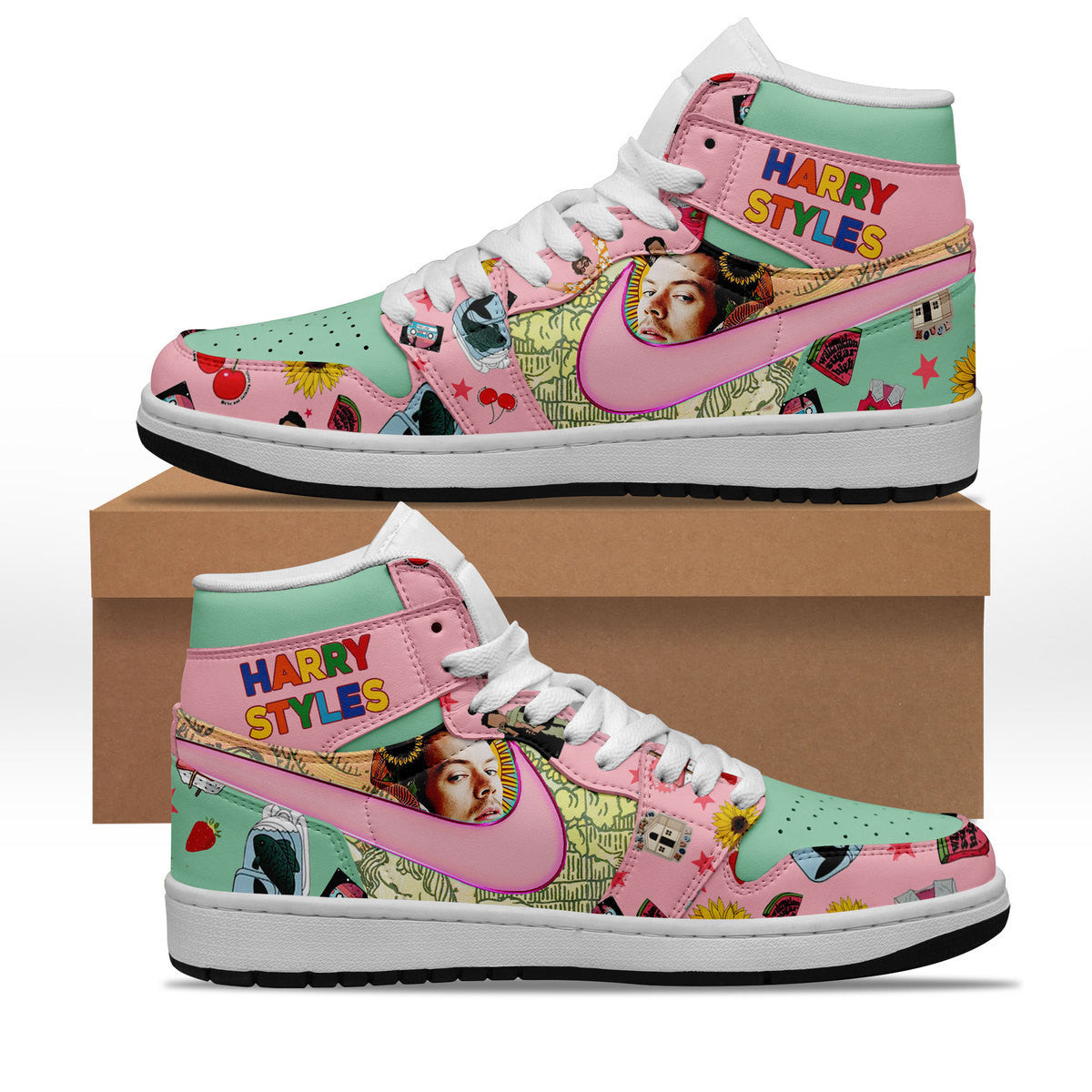 Ideafootwear Harry Styles AJ1 High Sneakers Shoes For Men And Women