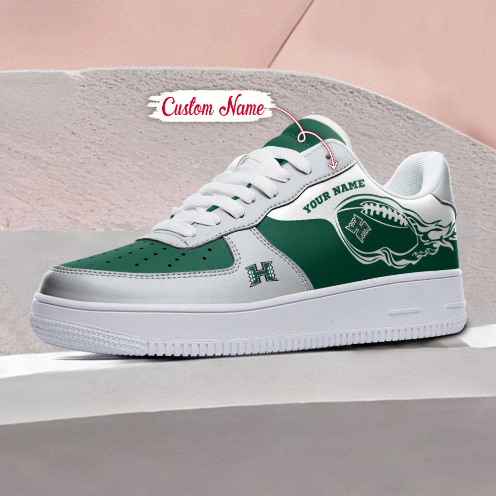 Ideafootwear Hawaii Rainbow Warriors NCAA Air Low-Top Sneakers Shoes For Men And Women