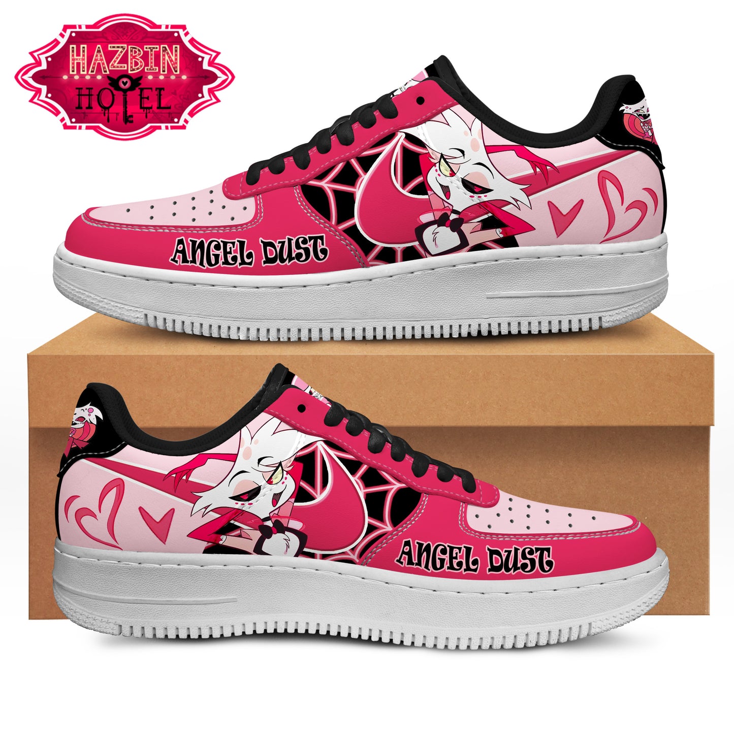 Ideafootwear Hazbin Hotel Air Low-Top Sneakers Shoes For Men And Women