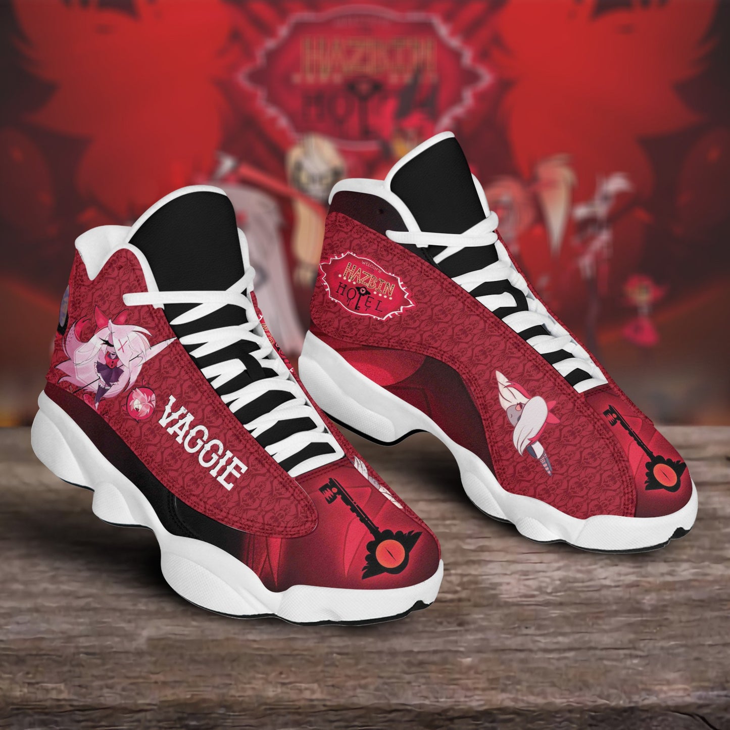Ideafootwear Hazbin Hotel AJ13 Sneakers Shoes For Men And Women