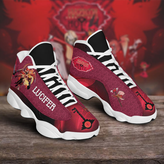 Ideafootwear Hazbin Hotel AJ13 Sneakers Shoes For Men And Women