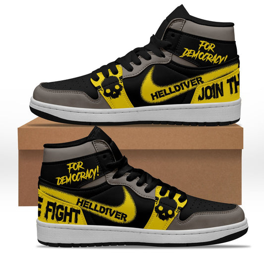 Ideafootwear Helldivers AJ1 High Sneakers Shoes For Men And Women