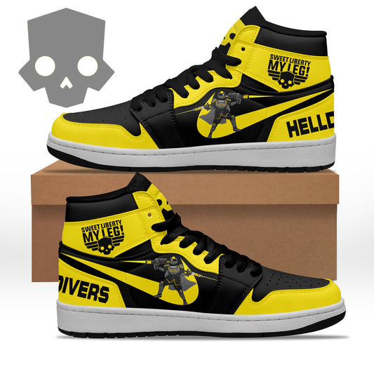 Ideafootwear Helldivers AJ1 High Sneakers Shoes For Men And Women