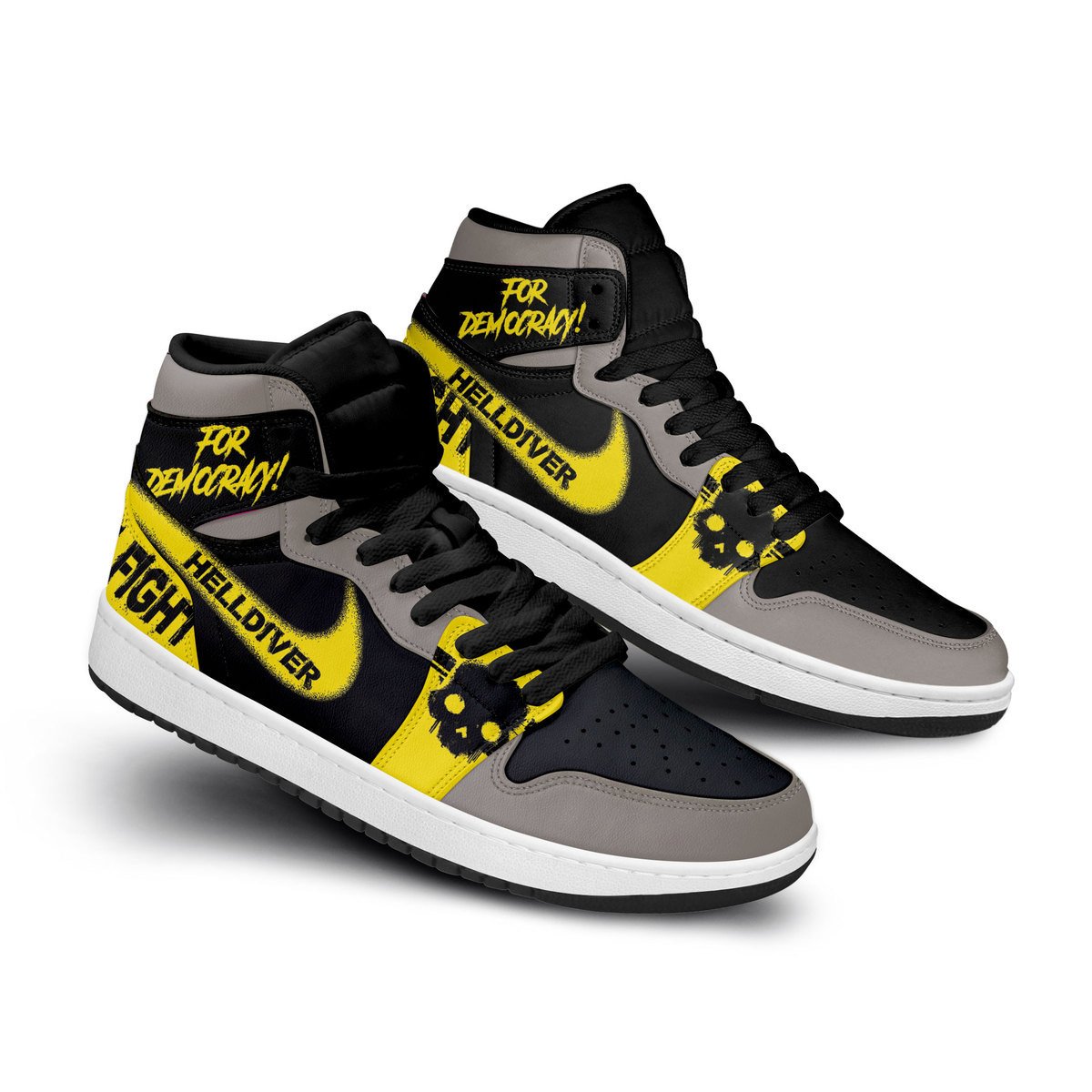 Ideafootwear Helldivers AJ1 High Sneakers Shoes For Men And Women