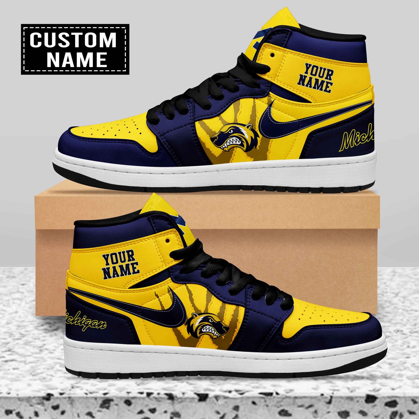 Ideafootwear Helsinki Wolverines AJ1 High Sneakers Shoes For Men And Women