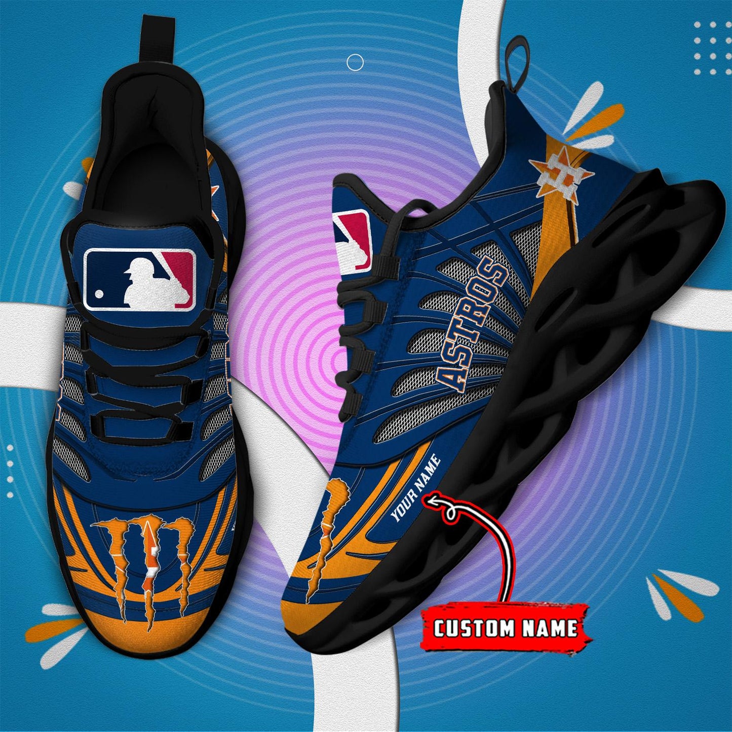 Ideafootwear Houston Astros Max Soul Shoes Sneakers For Men And Women