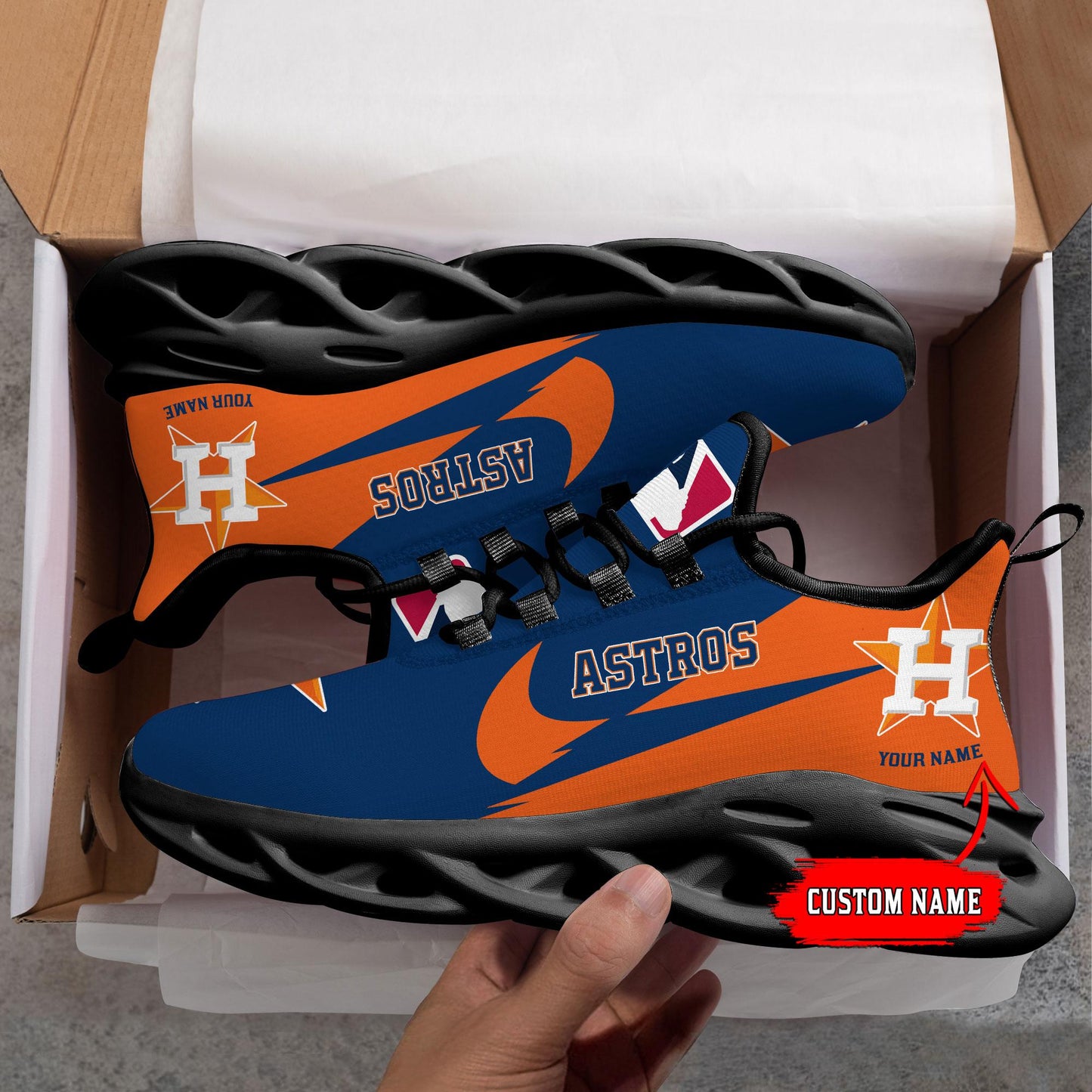 Ideafootwear Houston Astros Max Soul Shoes Sneakers For Men And Women