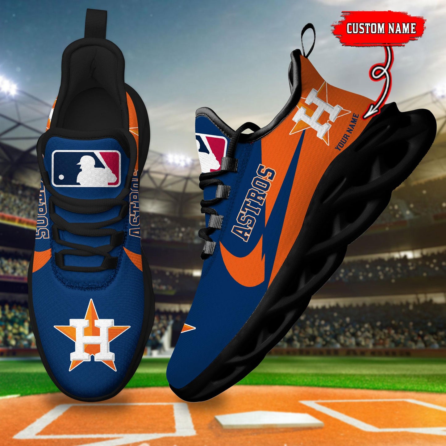 Ideafootwear Houston Astros Max Soul Shoes Sneakers For Men And Women