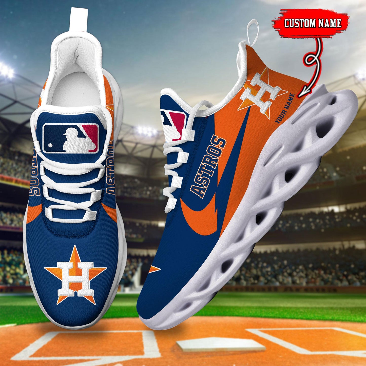 Ideafootwear Houston Astros Max Soul Shoes Sneakers For Men And Women