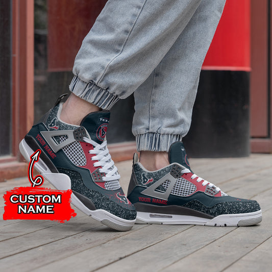 Ideafootwear Houston Texans AJ4 Sneakers Shoes For Men And Women